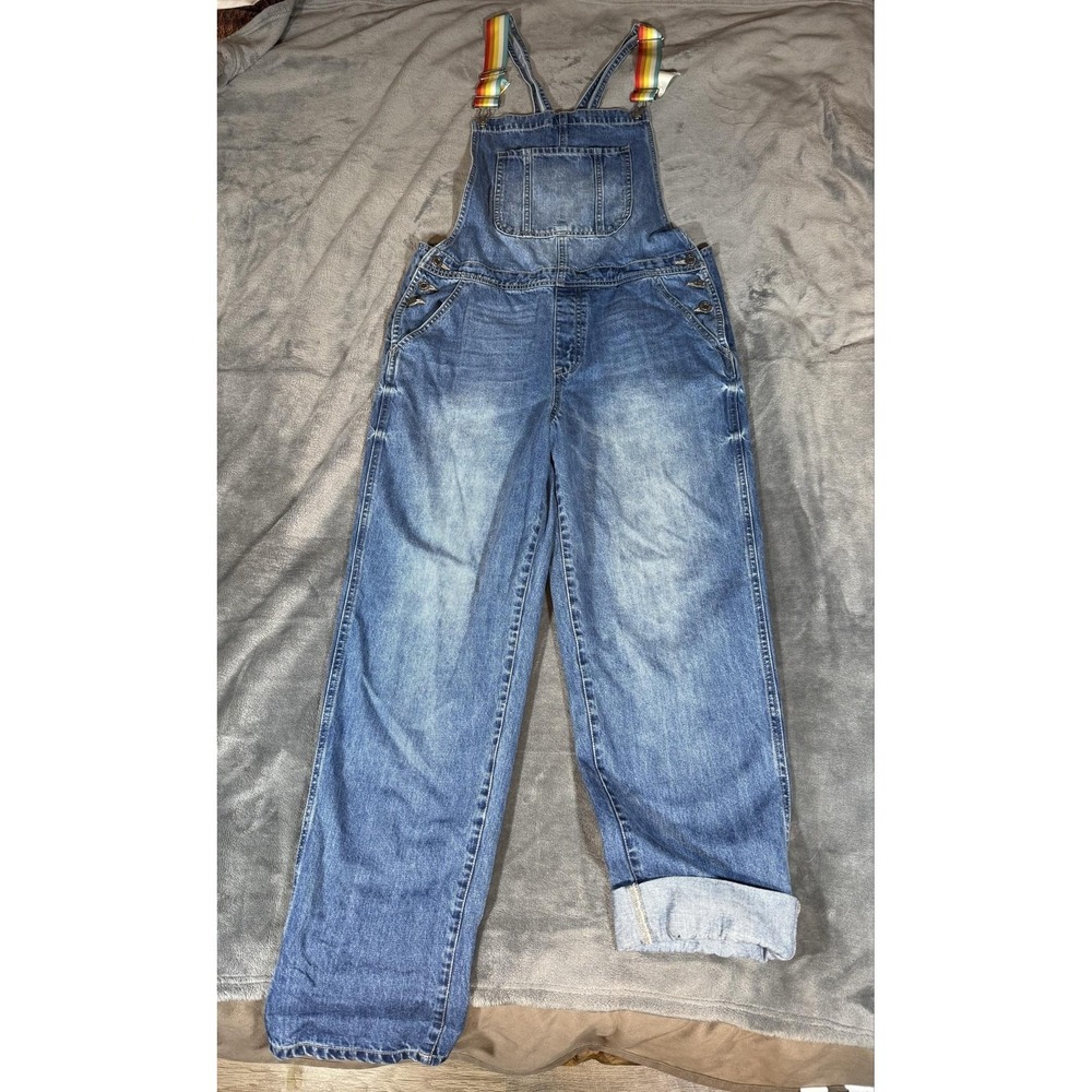 Denim Blue Women's Utility Overalls Jumpsuit
